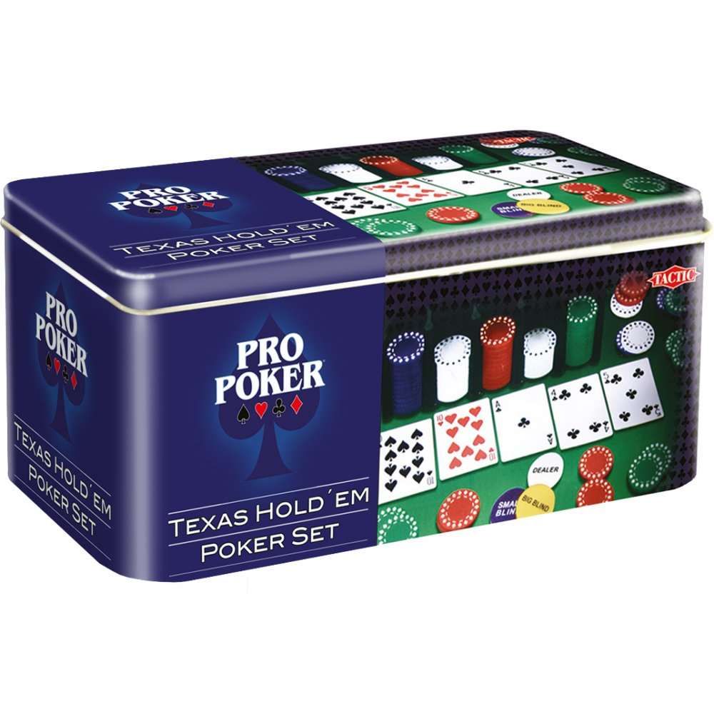 Набор для игры в покер «Техасский холдем» в жестяной коробке 200 фишек (Texas Hold'em Poker Set)
