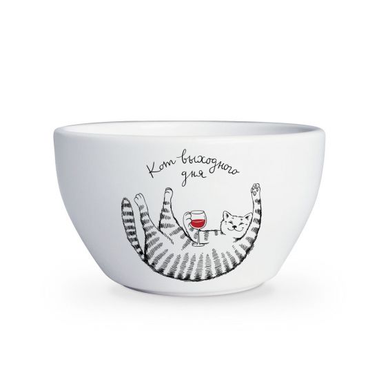 Глибока тарілка "Кіт вихідного дня"
