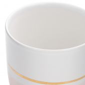 Стакан біло-рожевий с золотою полоскою