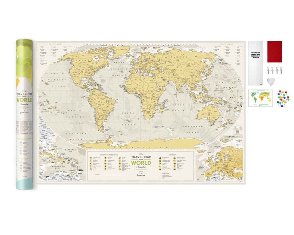 Скретч Карта Світу Travel Map Geography World