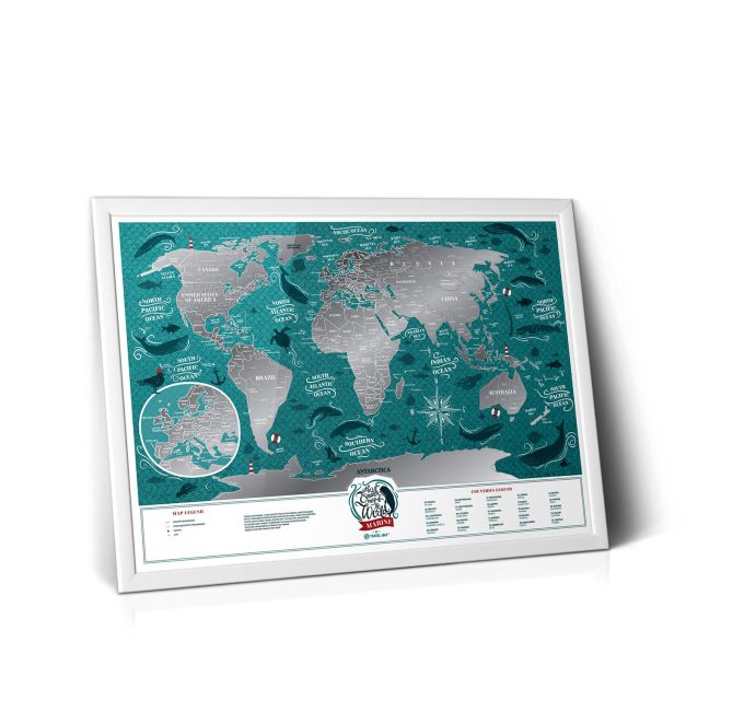 Скретч Карта Мира Travel Map Marine