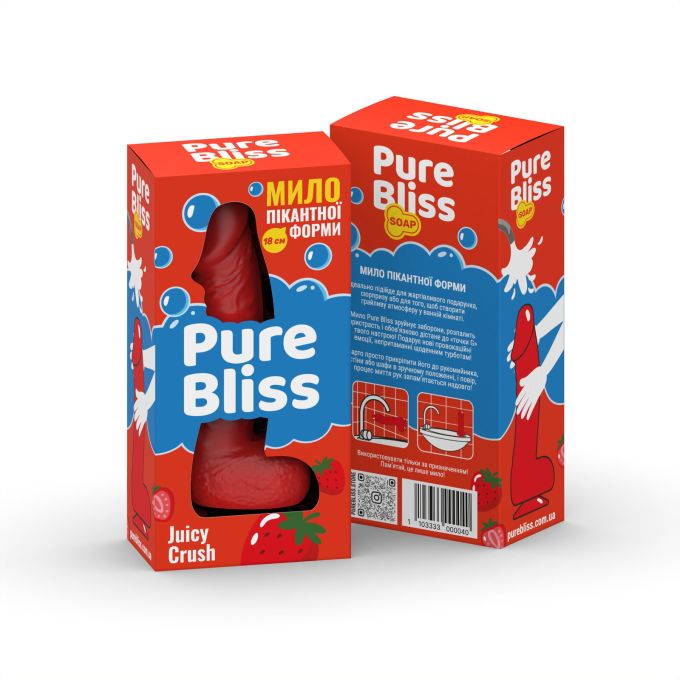 Мило пеніс Pure Bliss Big червоний Juicy Crush