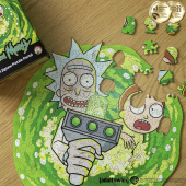 Фігурний дерев'яний пазл Rick & Morty - Портал