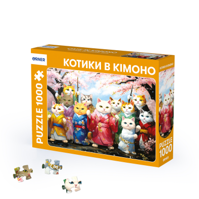 Пазл «Котики в кімоно» 1000 елементів
