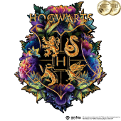 Фігурний дерев'яний пазл Гаррі Поттер - Гоґвортс (Neonly)