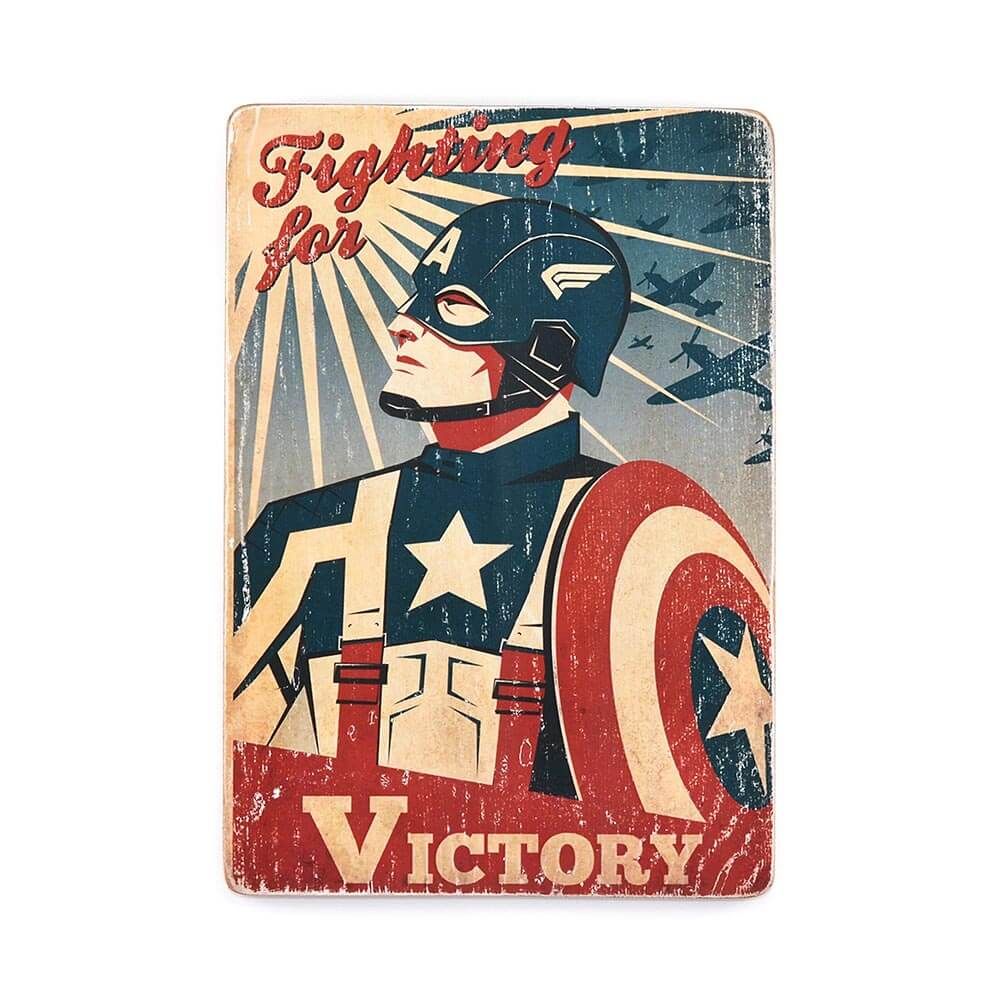 Деревянный постер "Captain America #3 Victory"