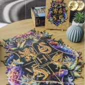 Фігурний дерев'яний пазл Гаррі Поттер - Гоґвортс (Neonly)