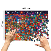 Пазл «Котогород на Марсе» 1000 элементов