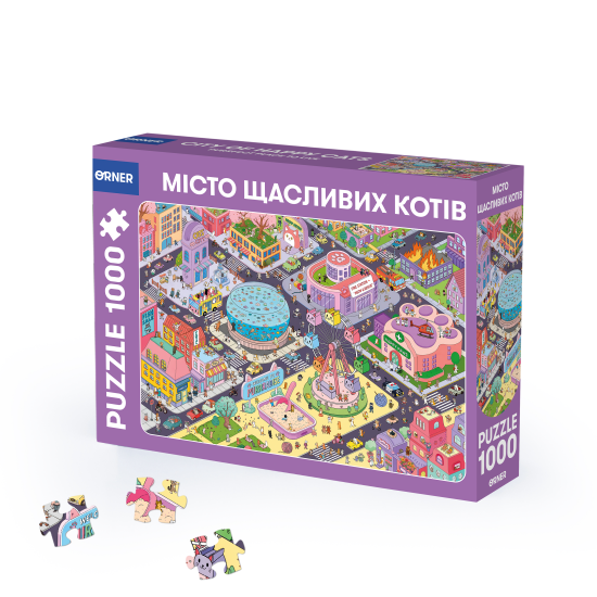 Пазл «Город счастливых кошек» 1000 элементов