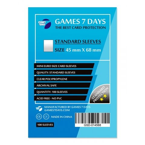 Протекторы для карт Games 7 Days 45x68 мм