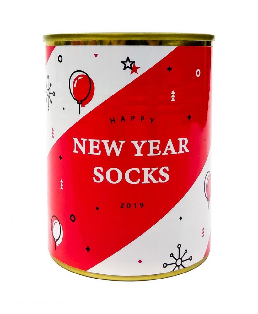 Консервовані шкарпетки "New Year socks" червоні