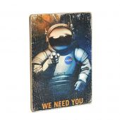 Деревянный постер "NASA needs you"