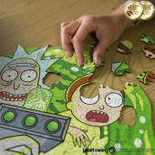 Фігурний дерев'яний пазл Rick & Morty - Портал
