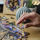 Фігурний дерев'яний пазл Гаррі Поттер - Гоґвортс (Neonly)