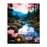 Картина по номерам "Лотосы"