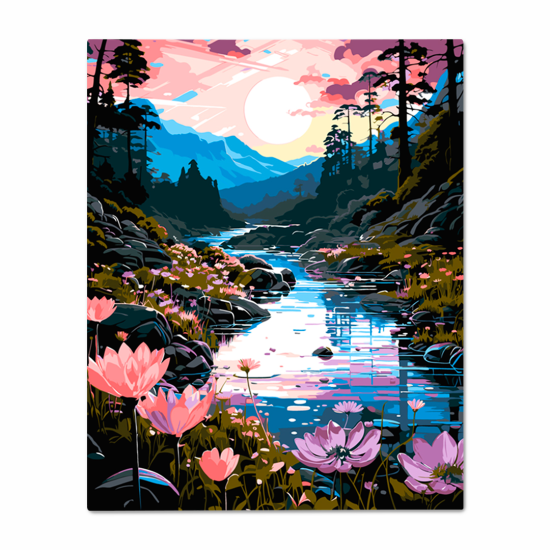 Картина по номерам "Лотосы"