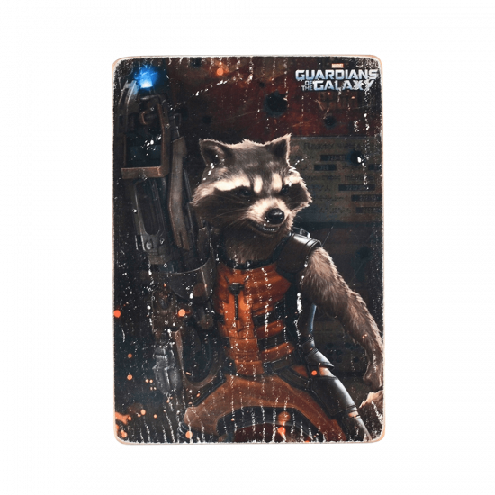 Деревянный постер "Guardians of the Galaxy Rocket"