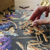 Фігурний дерев'яний пазл Гаррі Поттер - Гоґвортс (Neonly)