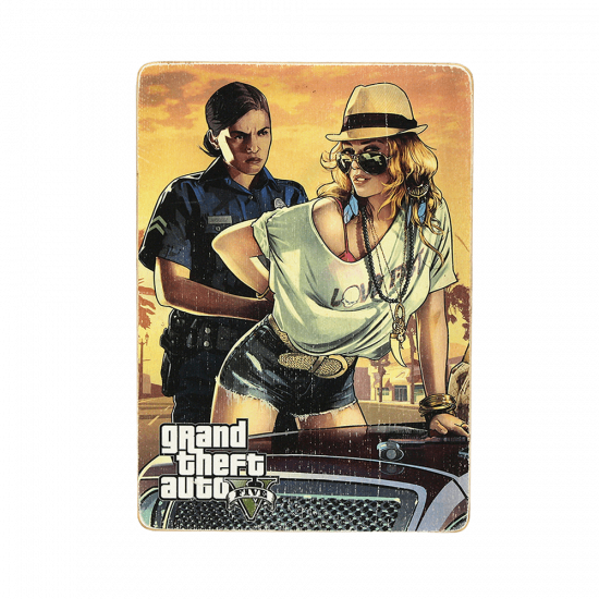Деревянный постер "GTA V #1 Girls"