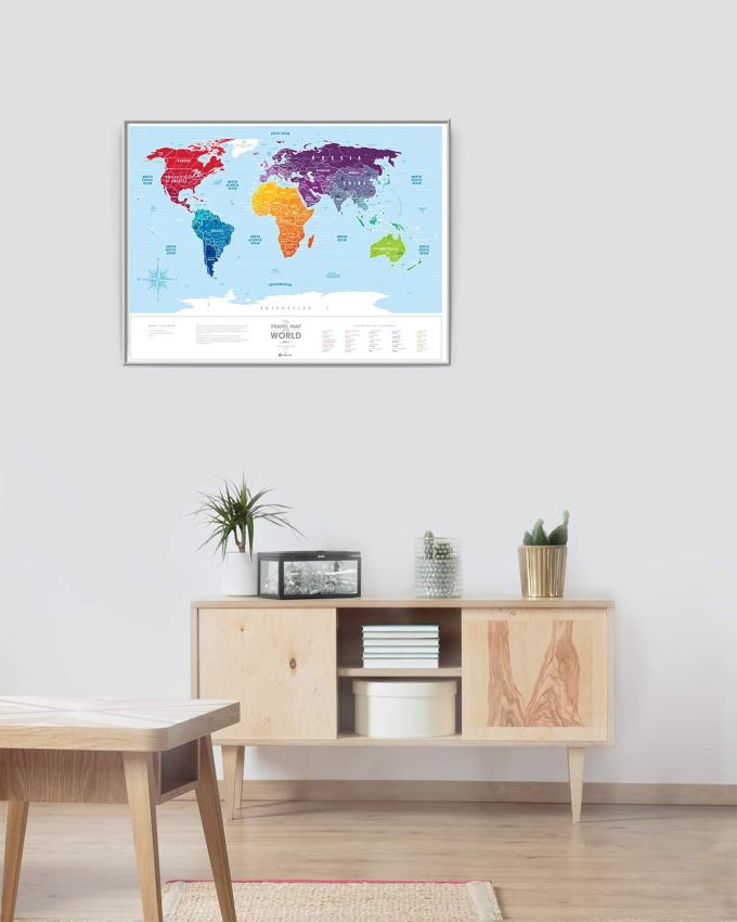Скретч Карта Мира Travel Map Silver World