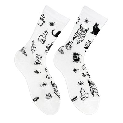 Носки Дед Носкарь Magic Tattoo  White