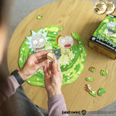 Фігурний дерев'яний пазл Rick & Morty - Портал