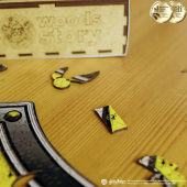 Фігурний дерев'яний пазл  Гаррі Поттер - Герб Гафелпаф