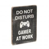 Деревянный постер "D.N.D. Gamer at work b/w"