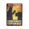 Дерев'яний постер "Fallout. Only you can prevent corporate espionage"