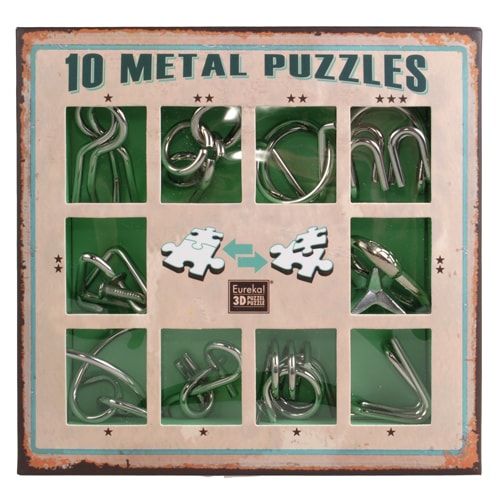 Набор металлических головоломок 10 Metal Puzzle Green