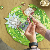 Фігурний дерев'яний пазл Rick & Morty - Портал