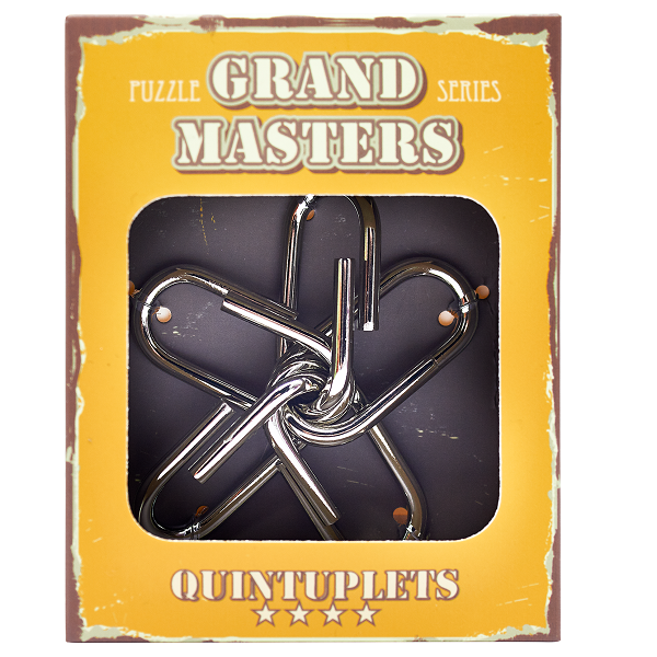 Металева головоломка Grand Master Puzzles QUANTUPLETS yellow