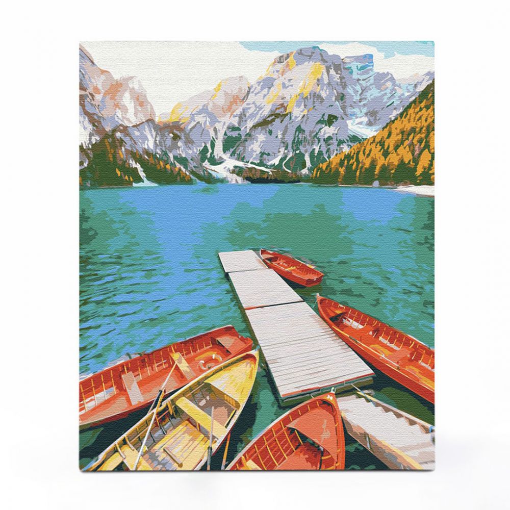Картина по номерам «Лодочки на озере»
