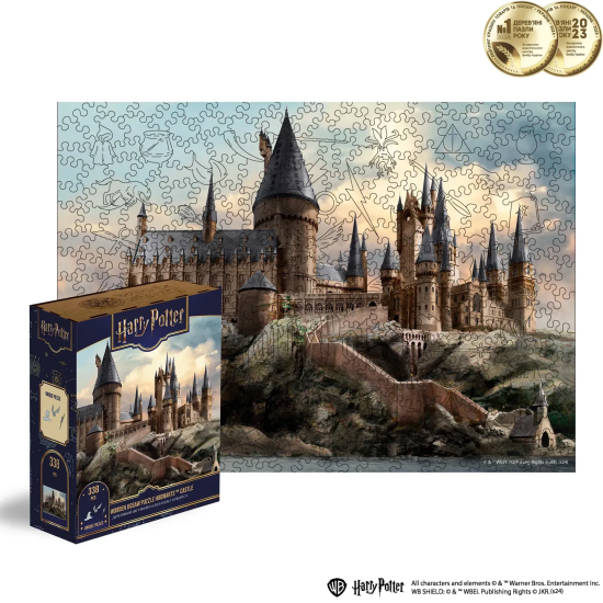 Фігурний дерев'яний пазл Гаррі Поттер - Замок Гоґвортс