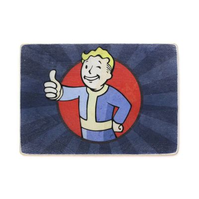 Дерев'яний постер "Fallout. Vault-Boy approves"