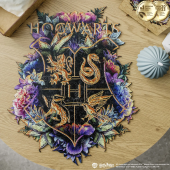 Фігурний дерев'яний пазл Гаррі Поттер - Гоґвортс (Neonly)