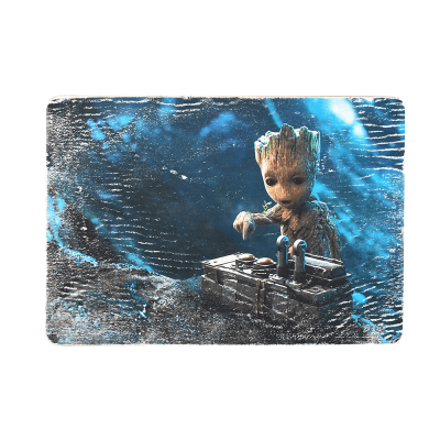 Деревянный постер "Baby Groot with bomb"