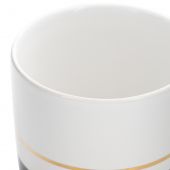 Стакан біло-чорний с золотою полоскою