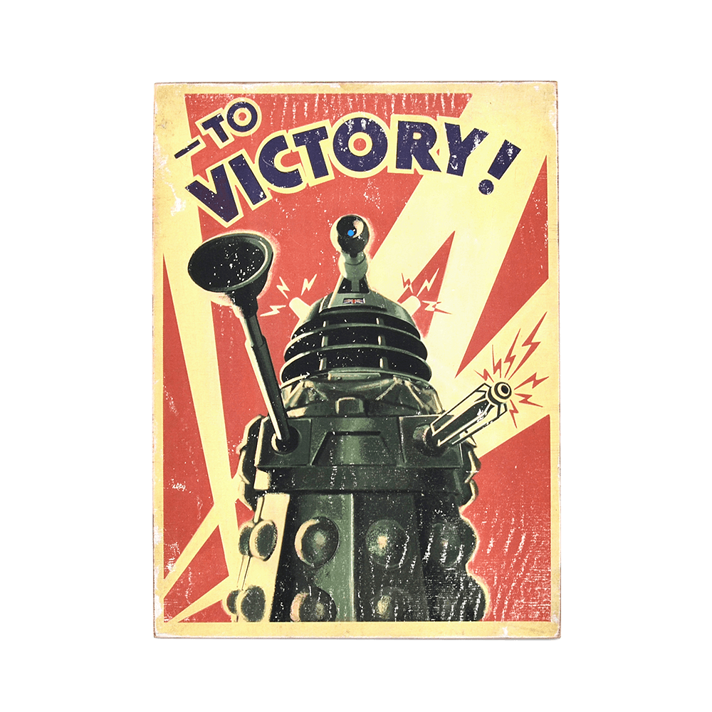 Деревянный постер "Doctor Who to Victory!"