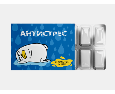 Жуйка PapaDesign "Антистрес" зі смаком м'яти