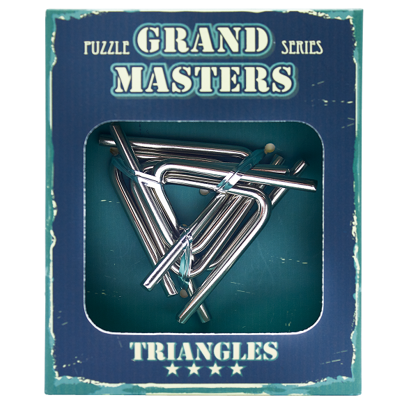 Металева головоломка Grand Master Puzzles TRIANGLES blue