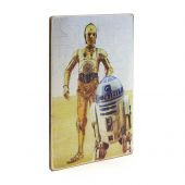 Деревянный постер "Star Wars. Звёздные войны. Дроиды"