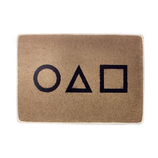 Дерев'яний постер "Гра в кальмара. Візитка"