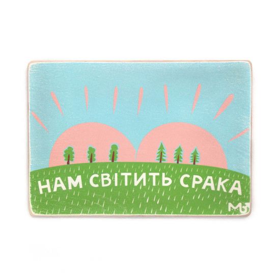 Деревянный постер "Нам світить срака”