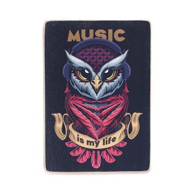 Дерев'яний постер "Music - is my life"