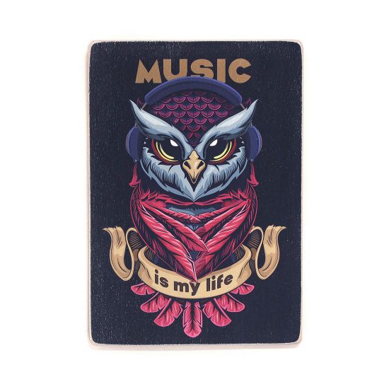 Дерев'яний постер "Music - is my life"
