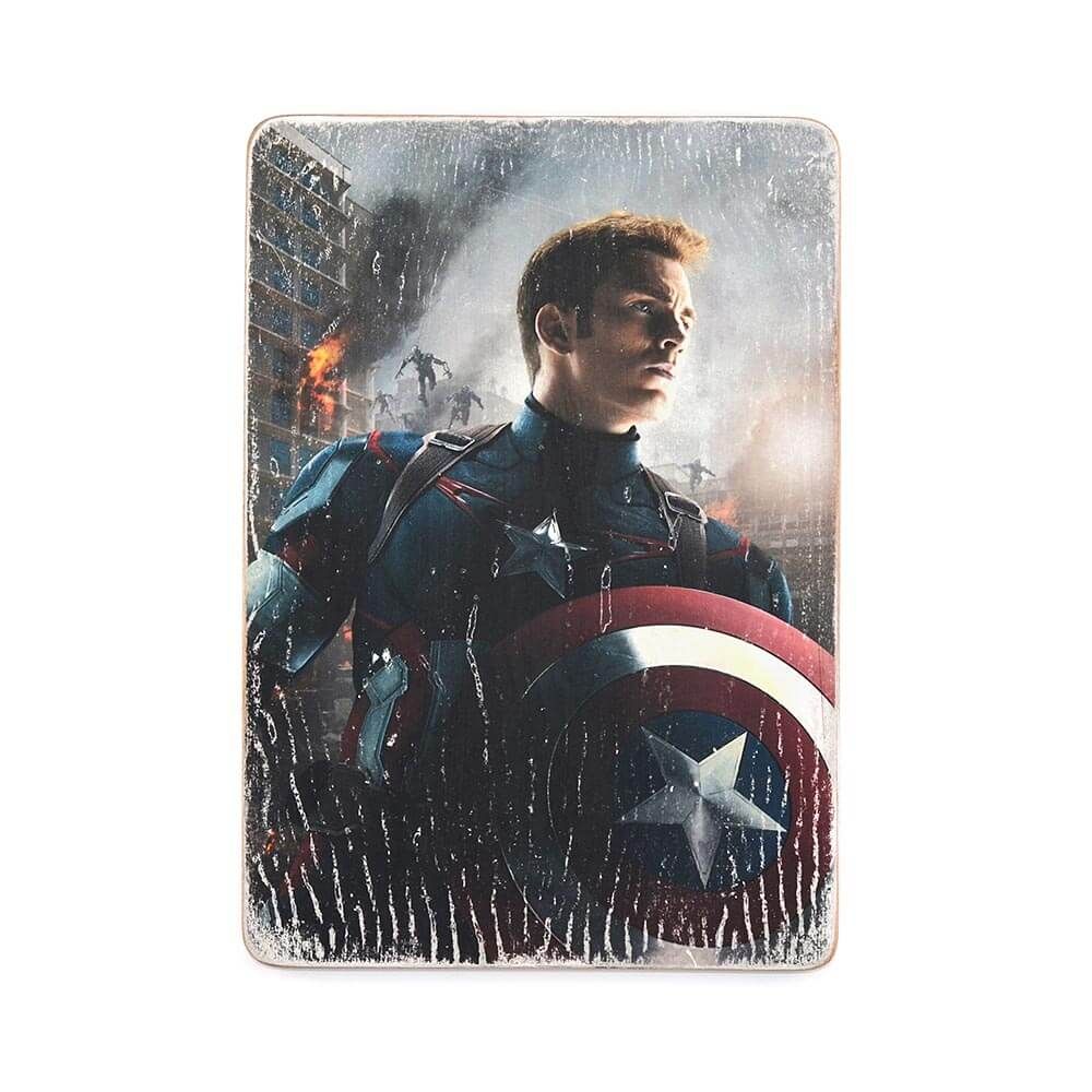 Деревянный постер "Captain America #1"