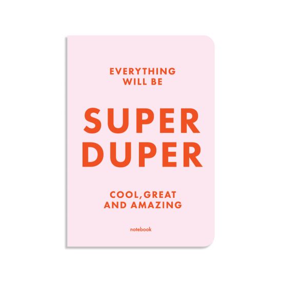 Блокнот в клеточку SUPER DUPER розовый