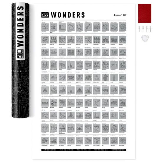 Скретч постер  100 Wonders (100 Чудес Світу)