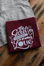 Фартух "The secret ingredient is always love" бордо